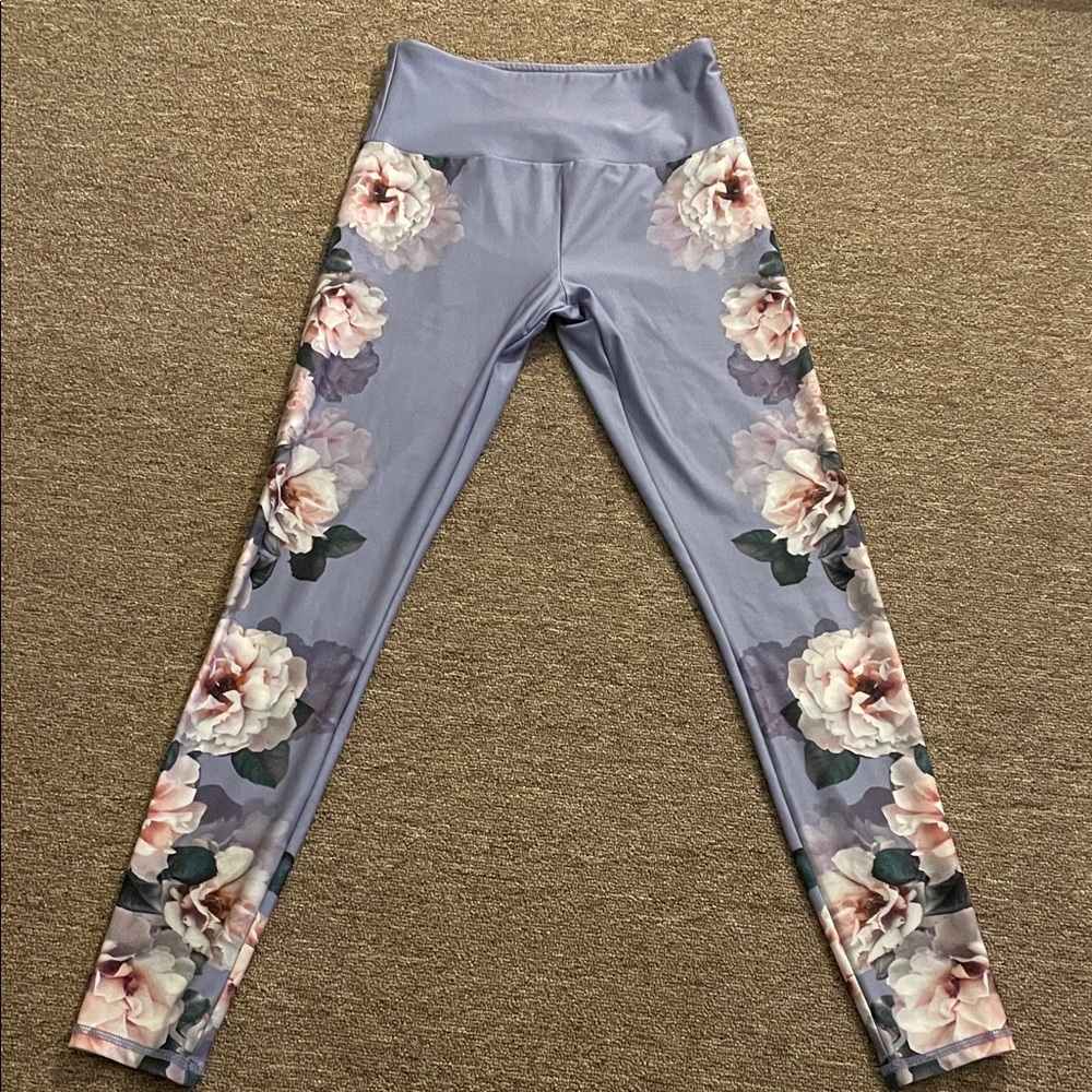 Floral Print Leggings yoga pants XS - Picture 1 of 7